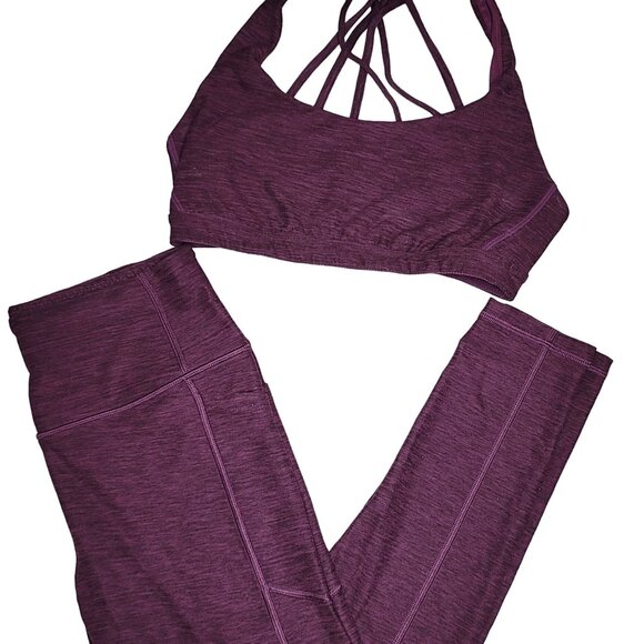 Victoria's Secret Sport Bra & Leggings wotk out Set Plum Purple High Waist small - Picture 11 of 12